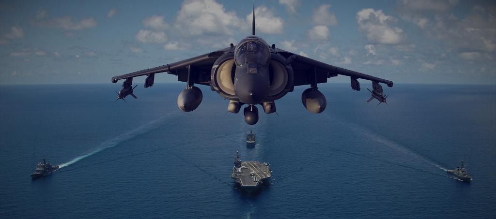 Military aircraft and naval fleet